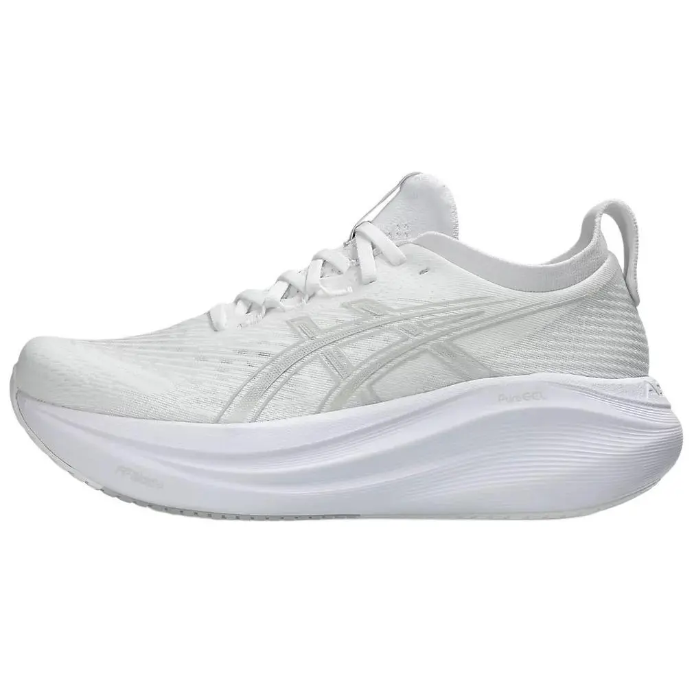 ASICS Gel Nimbus 27 White Glacier Grey Women's