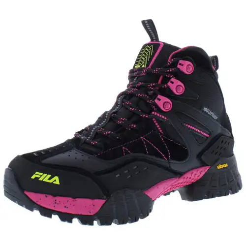 FILA Armada Abrasion Resistant Mid top Outdoor Shoes Women's Black Pink