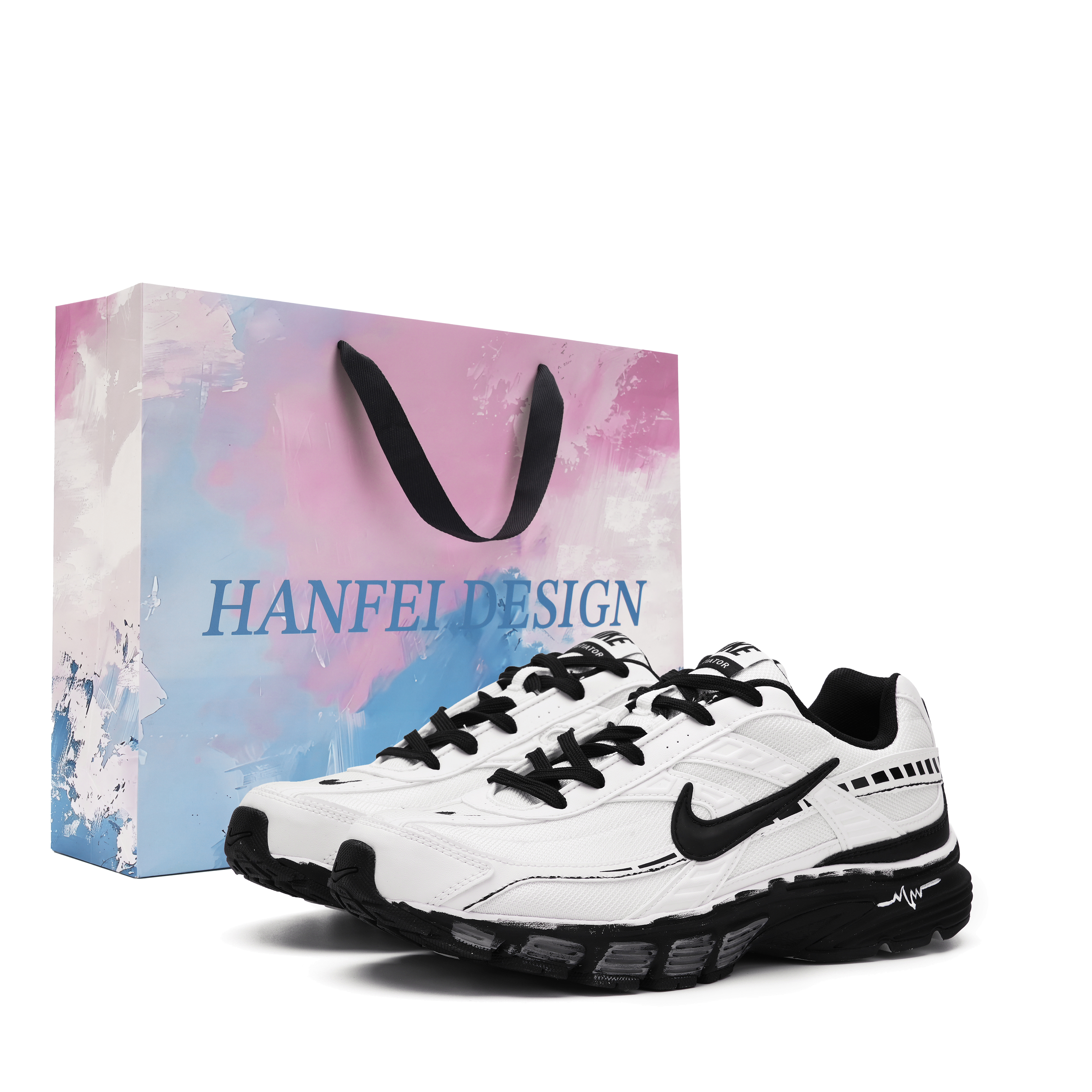 Nike Initiator Cushioning Abrasion Resistant Coverage Low top Running Shoes Men’s White