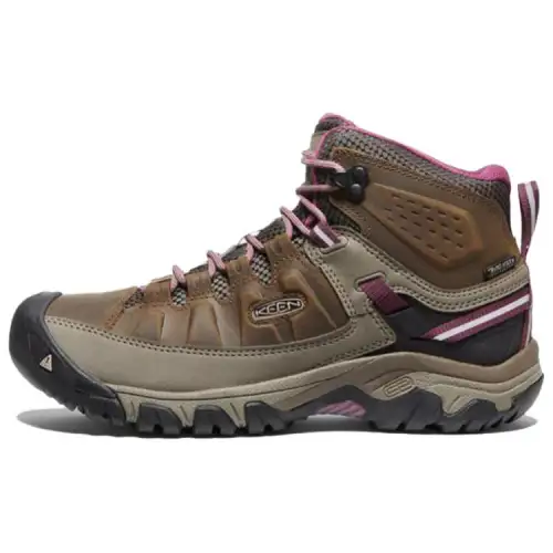 Keen Targhee 3 Slip Resistant Slip Resistant Mid top Outdoor Shoes Women's Cocoa Boysenberry