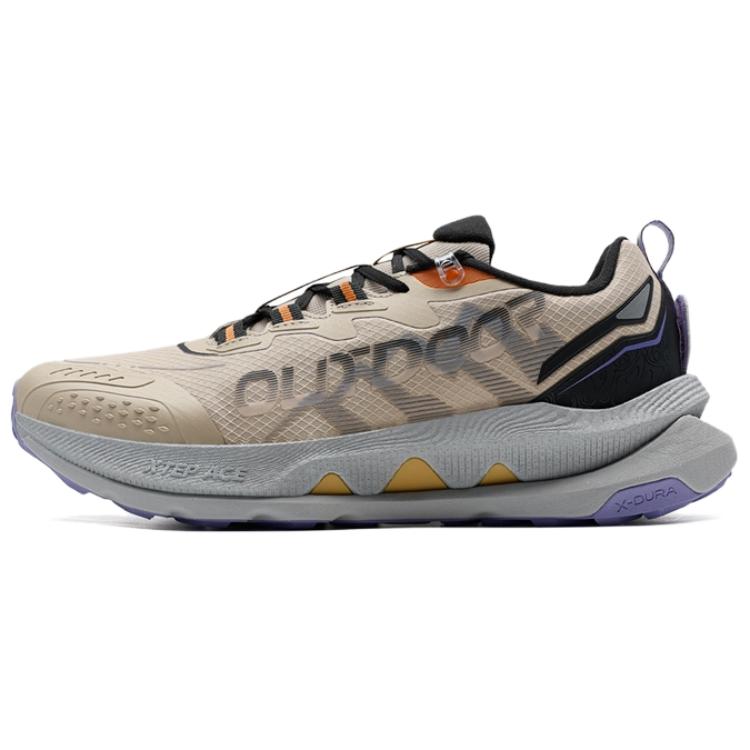 XTEP Slip Resistant Abrasion Resistant Low top Outdoor Shoes Men’s Brown