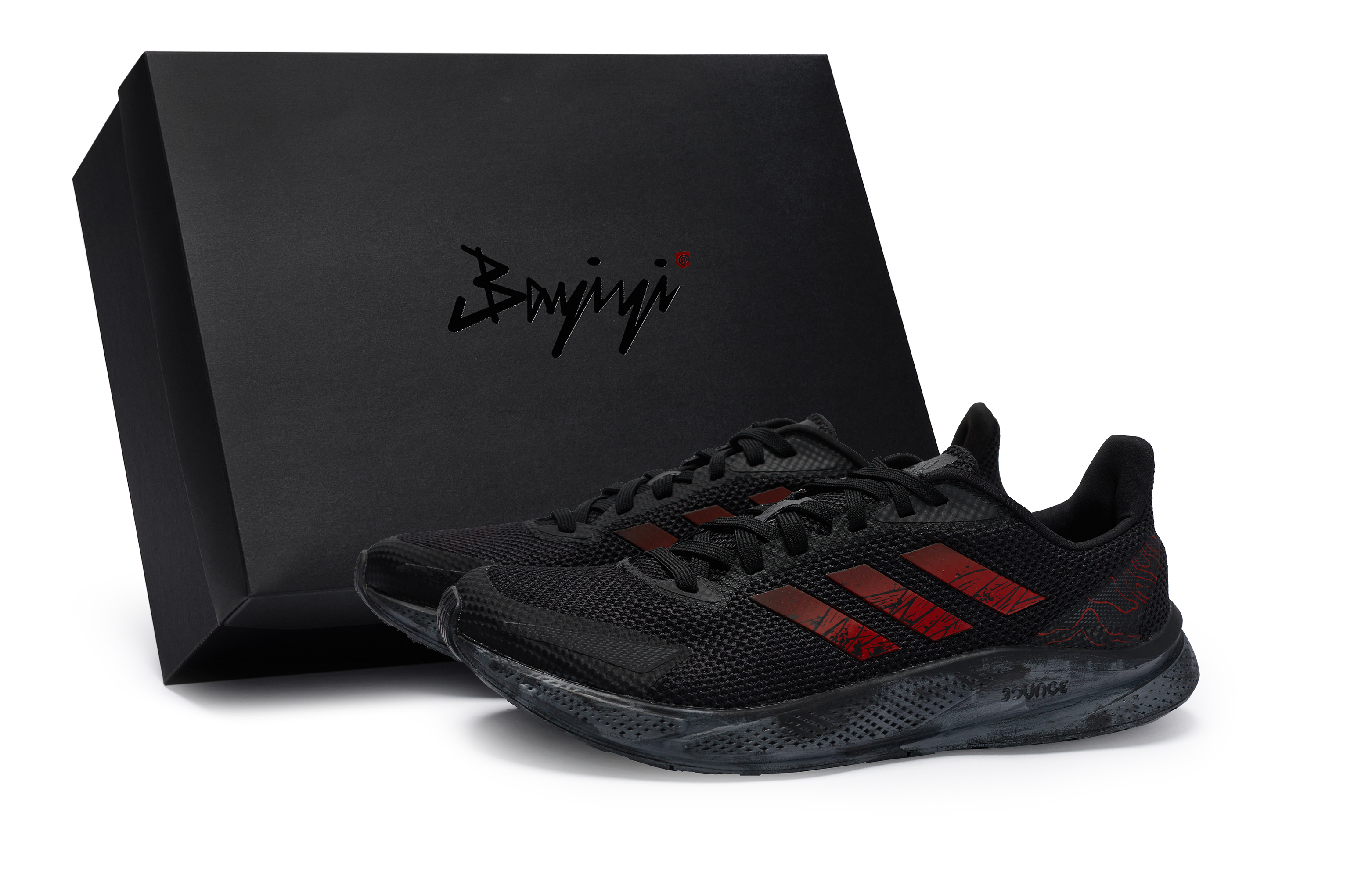 Adidas X9000l1 Slip Resistant And Breathable Slip Resistant And Breathable Low top Running Shoes Men's Black Red
