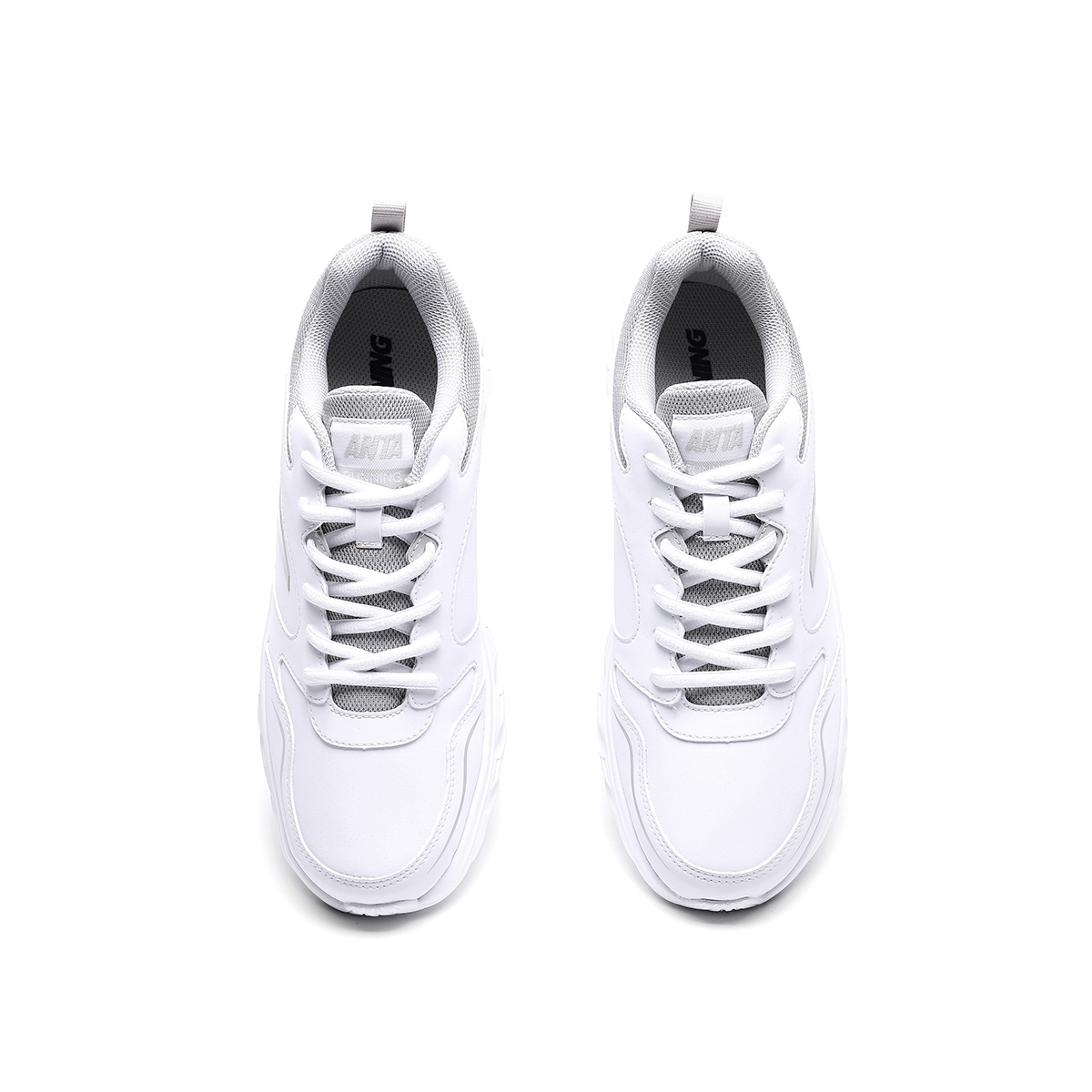 Anta Fabric Cushioning Slip Resistant Abrasion Resistant Low top Running Shoes Men’s White