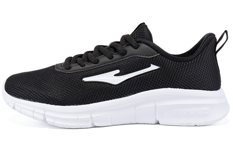 Erke Cushioning Slip Resistant Abrasion Resistant Breathable Low top Running Shoes Women’s Black White