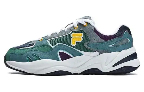 FILA FUSION Flash Textile, Synthetic Leather Low top Running Shoes Men's Blue Gray