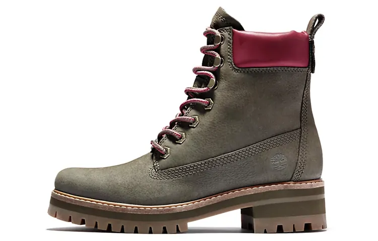 Timberland Courmayeur Valley Outdoor Boots Women's Green/Red