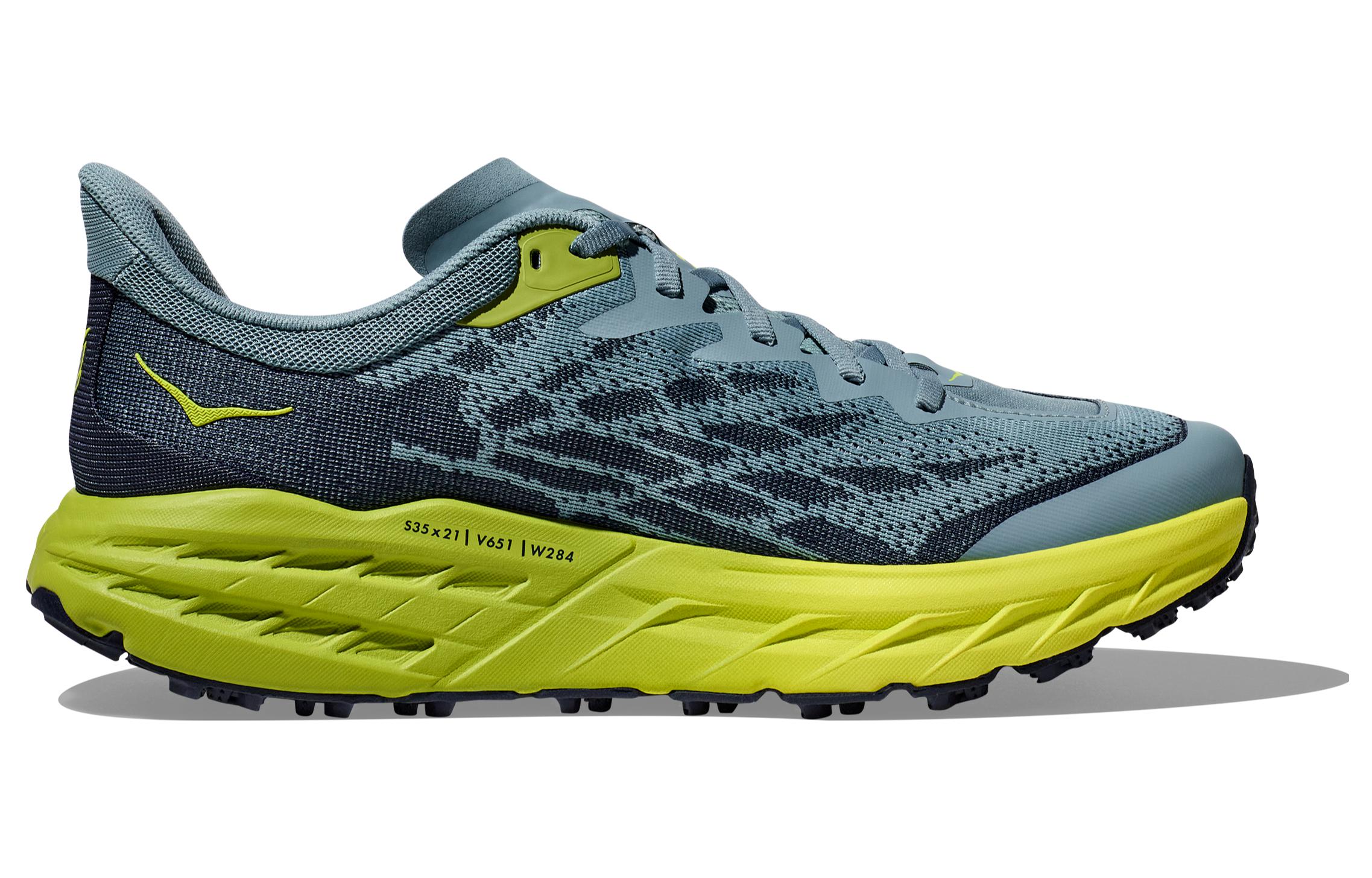 HOKA ONE ONE Speedgoat 5 Stone Blue Dark Citron