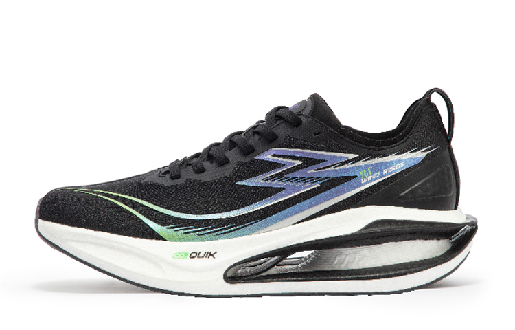 361° Cushioning Slip Resistant Abrasion Resistant Breathable Low top Sprint Running Shoes Men’s Black Purple