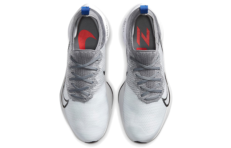 Кроссовки Nike Air Zoom Tempo Next% (бело-серые) — Белыйсерый — фото 4
