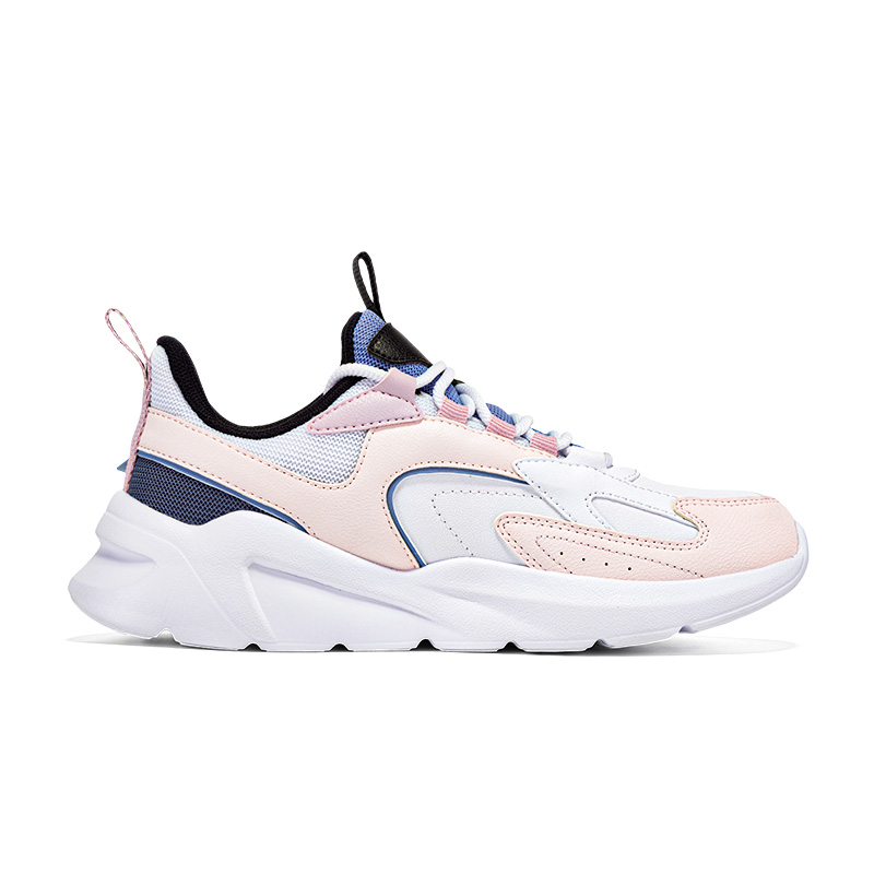 Erke Cushioning Breathable Lightweight Low top Running Shoes Women’s White Pink