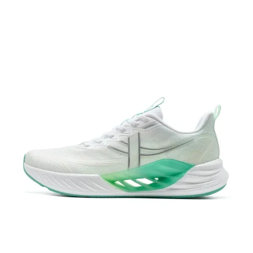 Xtep Hydrogen Wind 8.0 Comfortable, Stylish, Breathable, Wrapped, Supported and Rebound Low-top Casual Training Sprint Running Shoes Men's Classic White Elf Green