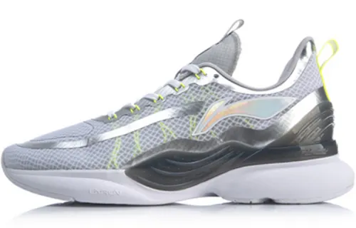 Li Ning Cloud Lite Non slip Lightweight Low top Running Shoes Men's Bright Silver