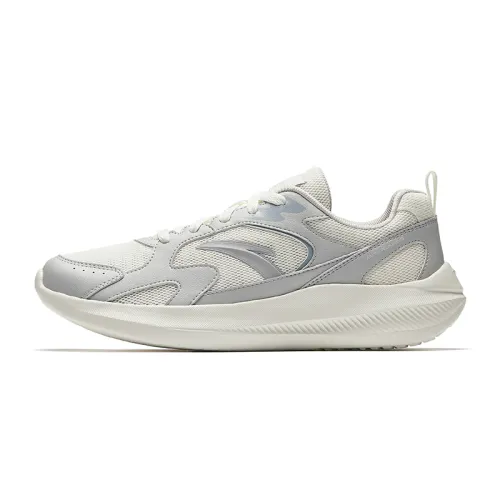 Anta Running Collection Breathable And Lightweight Low top Casual Training Running Shoes Men's White Gray