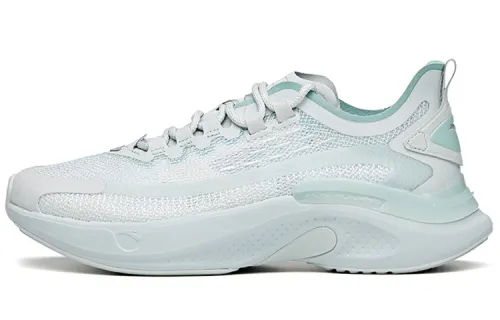 Anta Fabric Cushioning Slip Resistant Abrasion Resistant Low top Running Shoes Women's White Gray Green