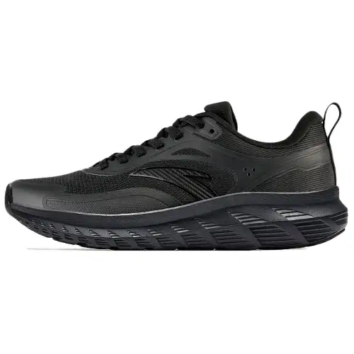 Anta Mesh Cushioning Rebound Cushioning Rebound Low top Casual Running Shoes Men's Basic Black