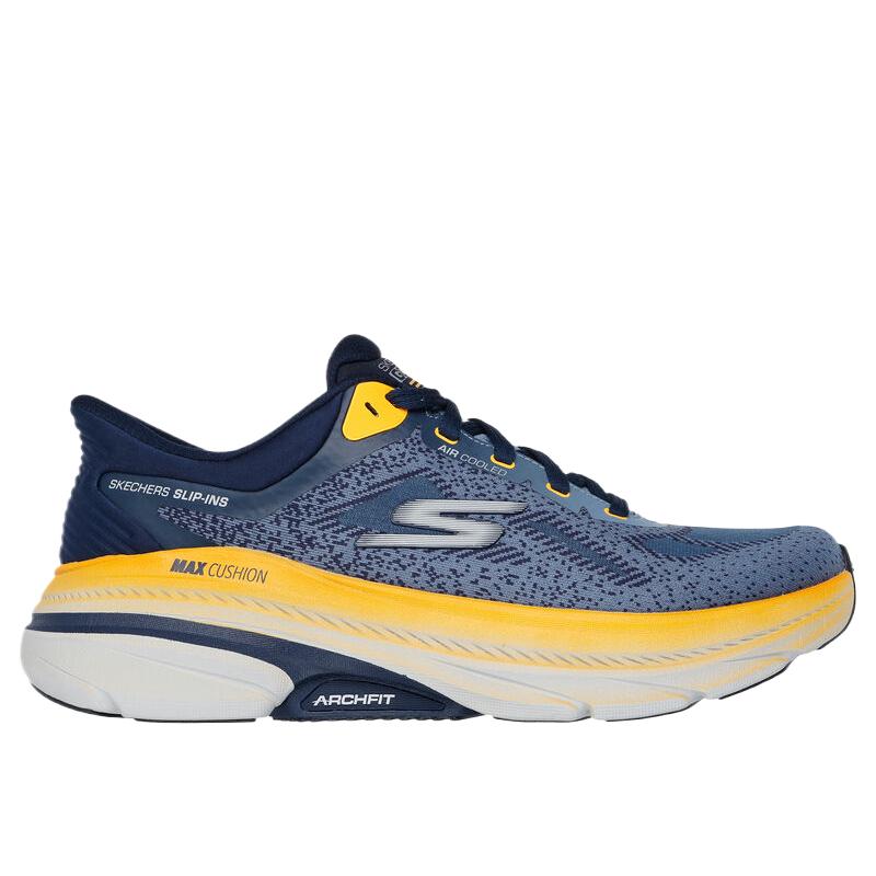 Skechers MAX CUSHIONINGARCHFIT 2.0 Mesh Low top Running Shoes Men’s Blue