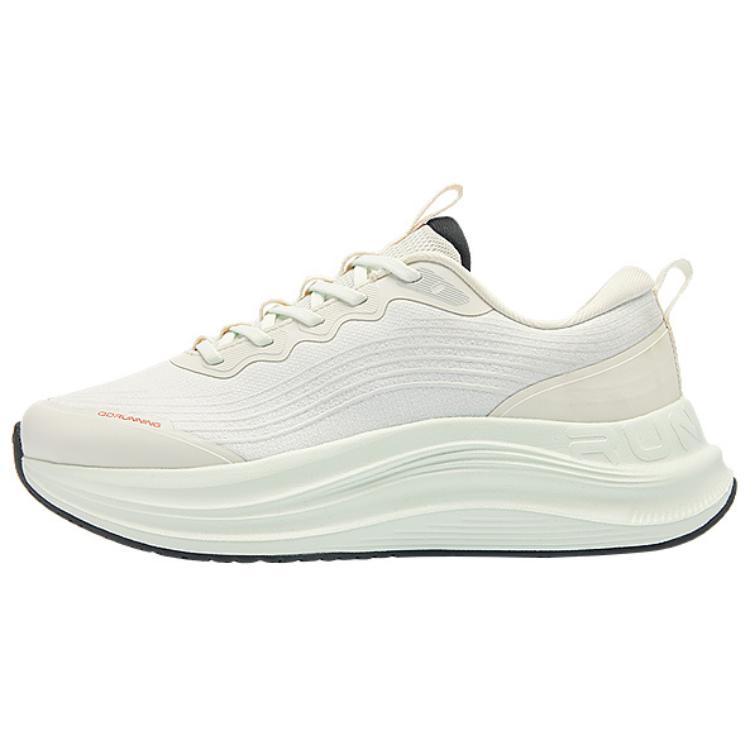 QIAODAN Wear resistant And Lightweight Low top Casual Running Shoes Women’s Beige Green