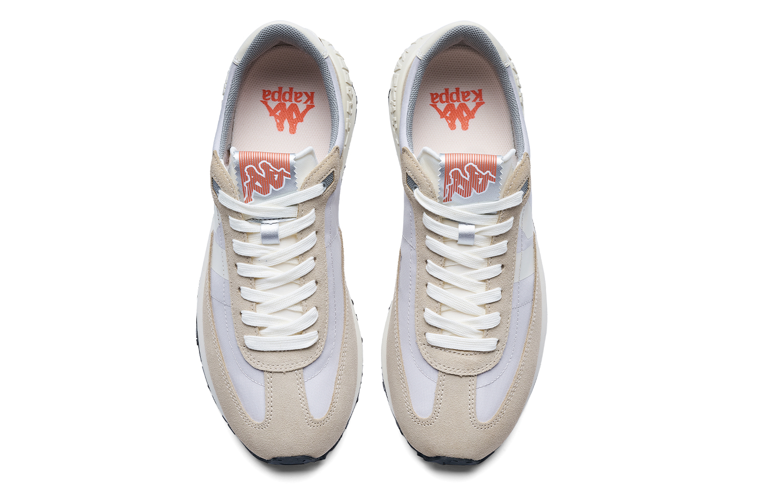 Kappa Slip Resistant Abrasion Resistant Running Shoes Unisex Gray Khaki Silver