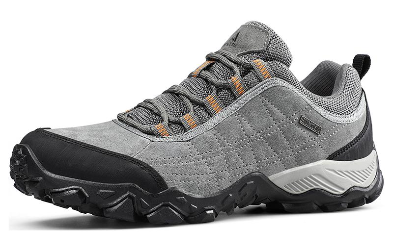 HUMTTO Cushioning Slip Resistant Abrasion Resistant Low top Outdoor Shoes Men’s Gray Black