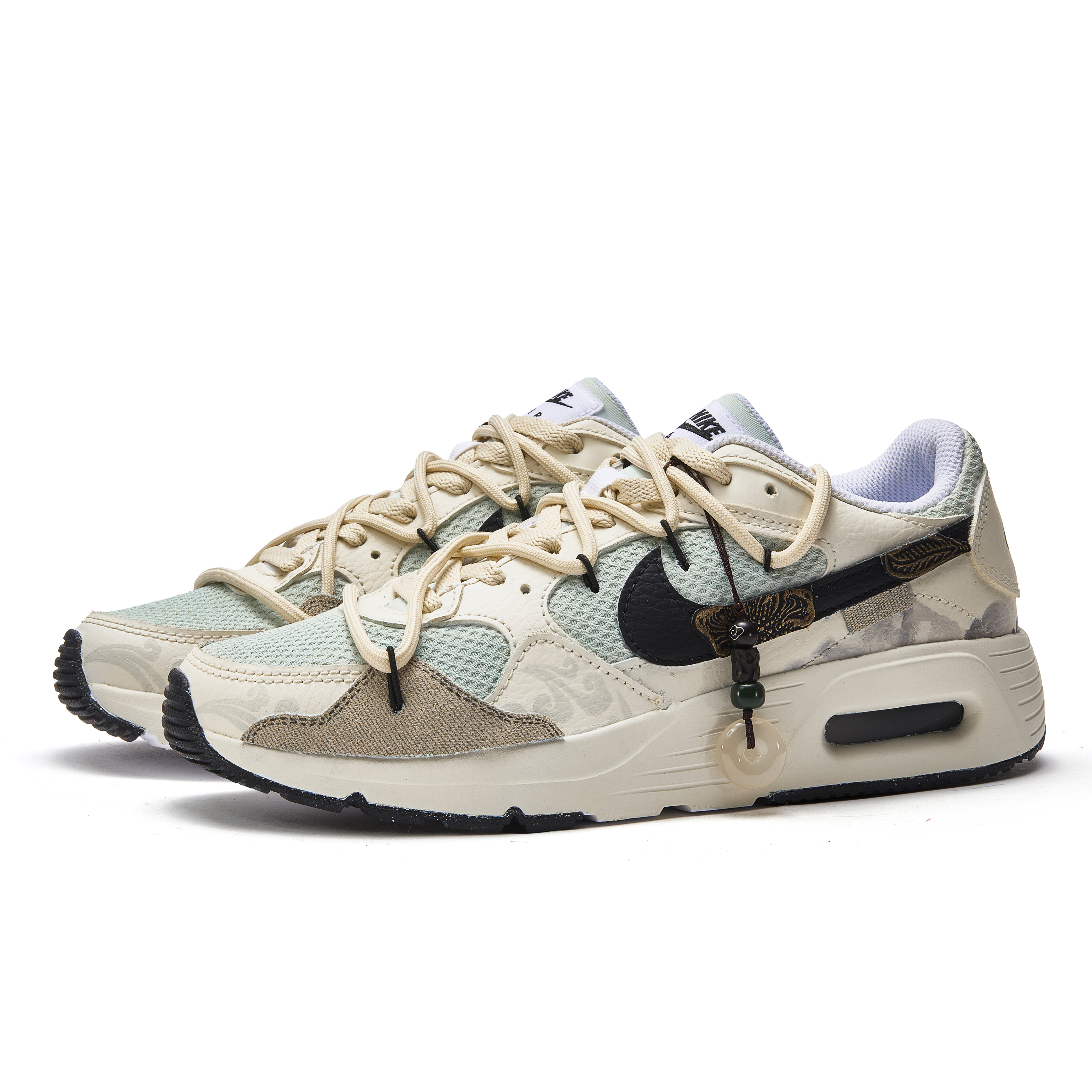 Nike Air Max SC Slip Resistant Slip Resistant Low top Running Shoes GS Gray Green