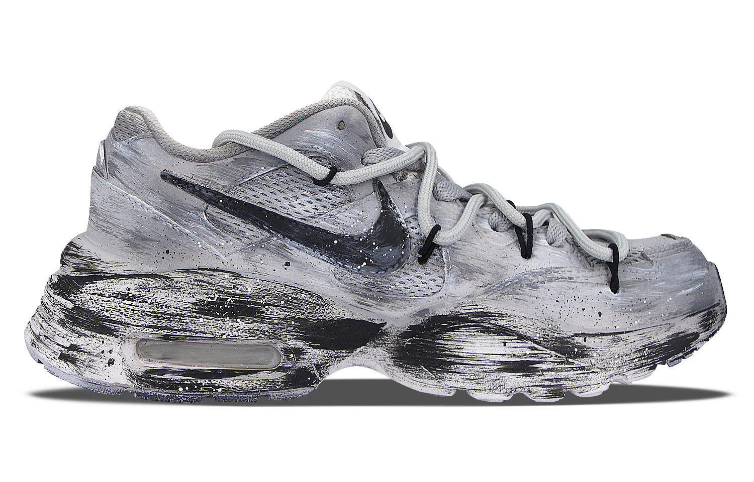Nike Air Max Fusion Low top Air Cushion Running Shoes Women’s Gray White
