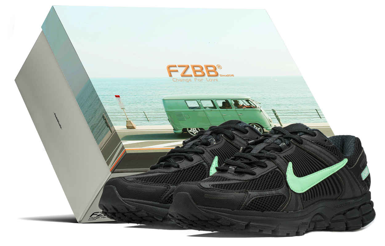 Nike Zoom Vomero 5 Low top Running Shoes Unisex Black Green