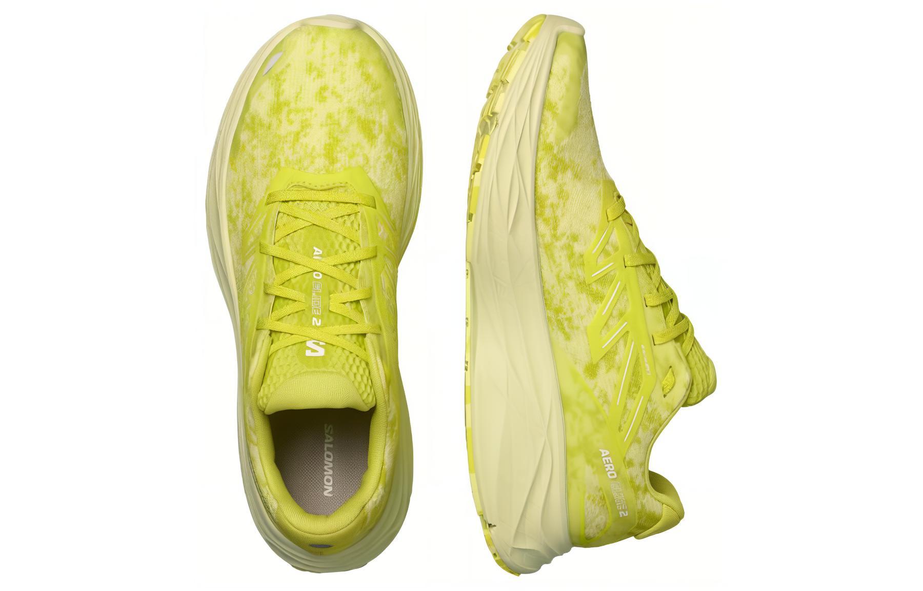 SALOMON AERO GLIDE 2 Comfortable Cushioning Low top Running Shoes Men’s Yellow Green