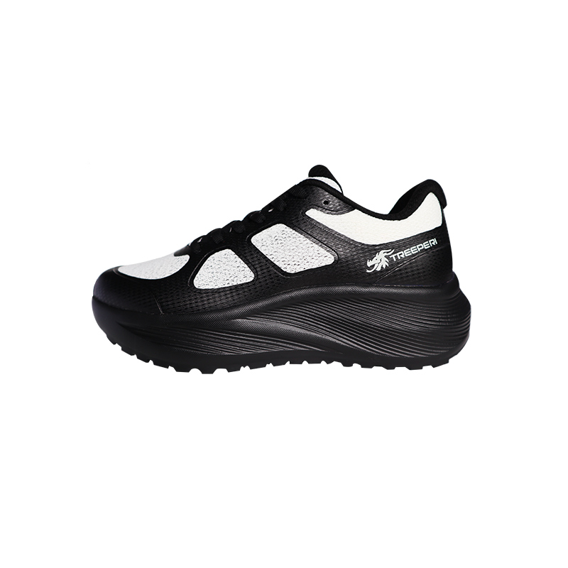 TREEPERI Running Shoes Unisex Low Top Black/White
