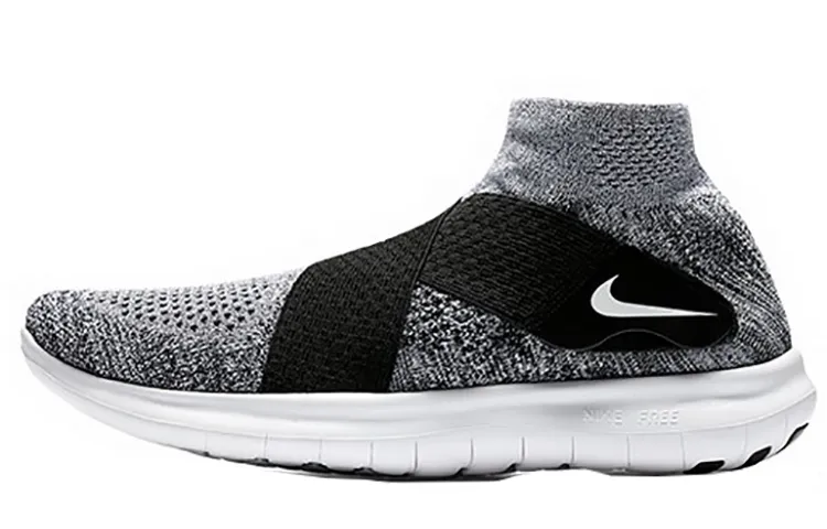 Nike Free Rn Motion Flyknit 2017 'Black White' Women's