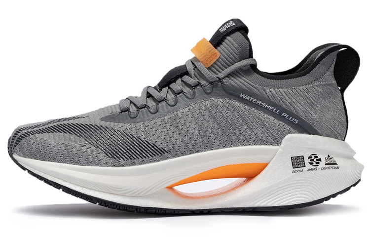 Li Ning Shadow Essential Slip Resistant Abrasion Resistant Low top Running Shoes Men's Gray