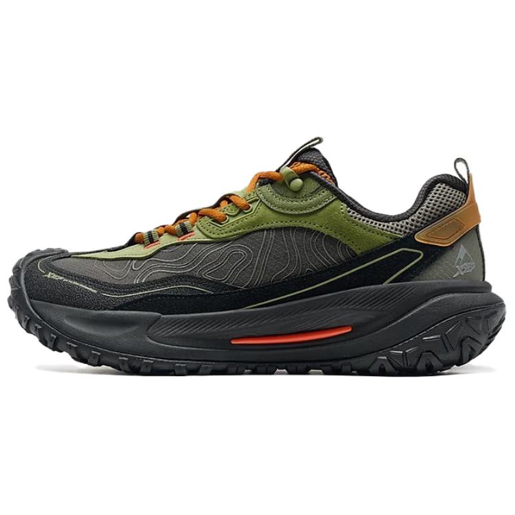 XTEP Abrasion Resistant Breathable Low top Outdoor Shoes Men’s Gray Green Black