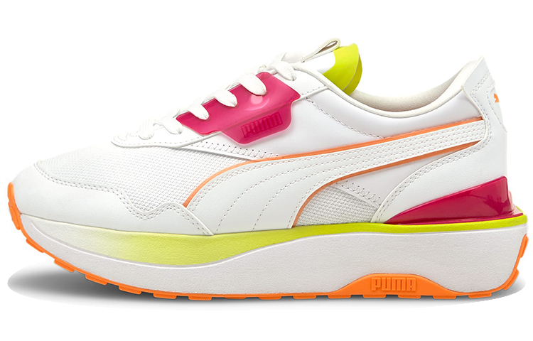 PUMA Cruise Rider Trainer Running Shoes Women's Low Top White/Yellow/Orange