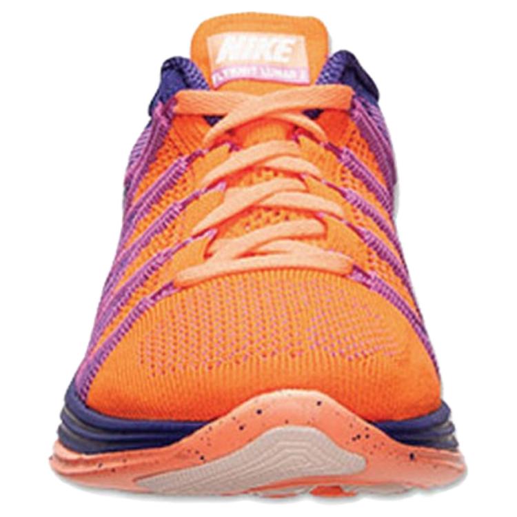 Nike Flyknit Lunar 2 Slip Resistant Abrasion Resistant Low top Casual Running Shoes Women’s Purple Orange