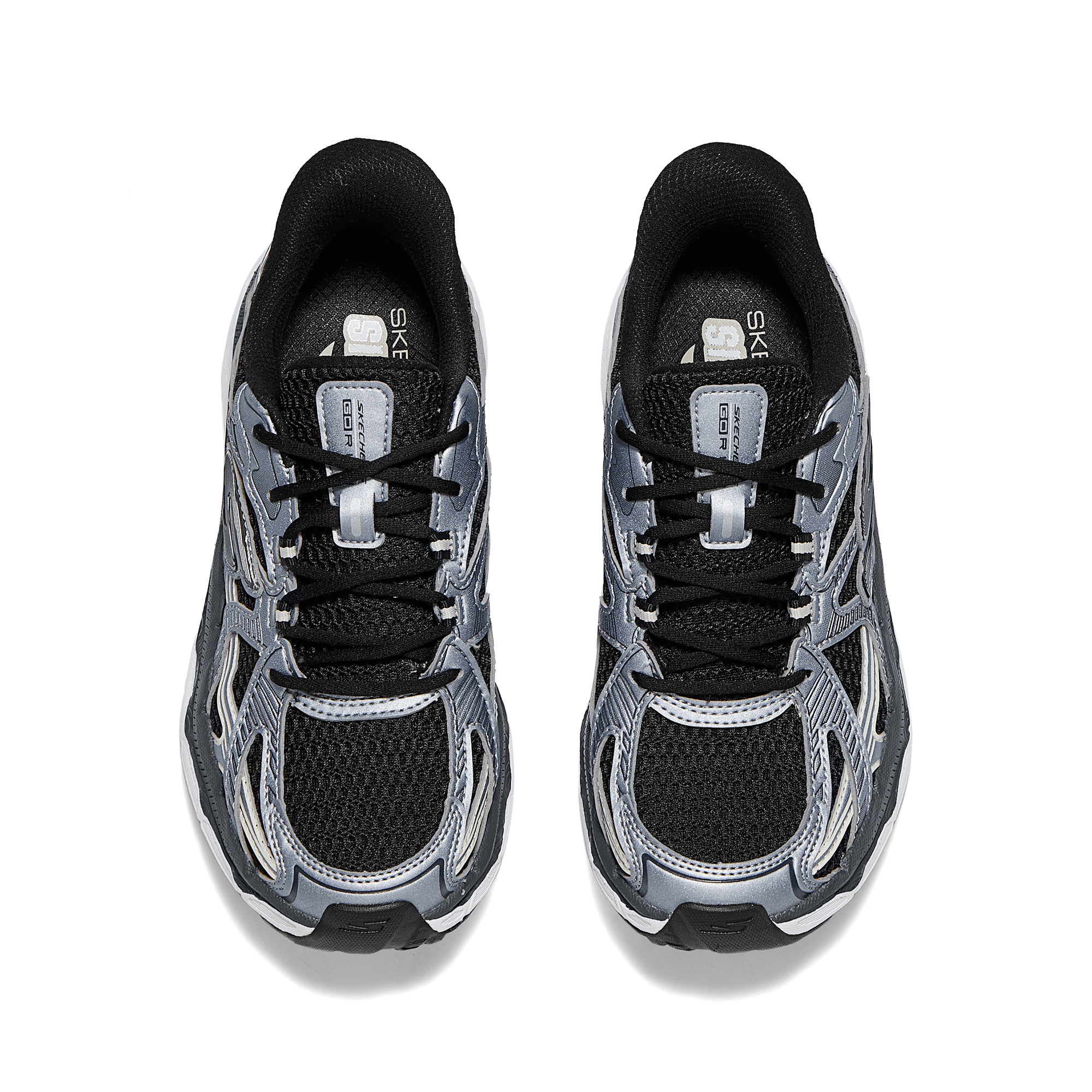 Skechers Women’s GO Mesh, Leather Cushioning Breathable Support Lightweight Low top Casual Running Shoes Women’s Black