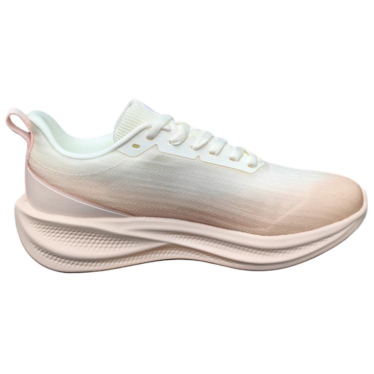 Erke Slip Resistant Abrasion Resistant Low top Casual Running Shoes Unisex White Pink