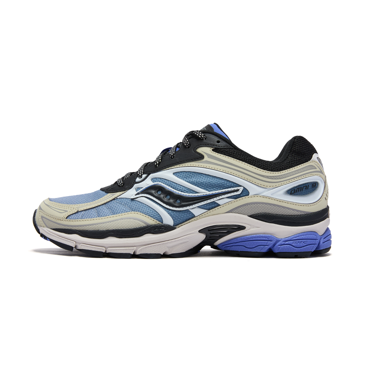 Saucony Pro Grid Omni 9 Breathable Running Shoes Unisex Gray Blue