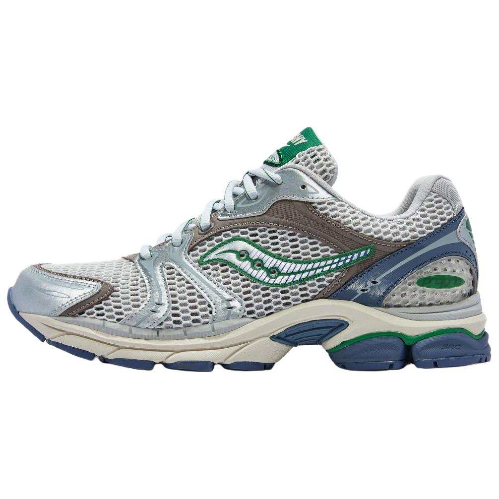 Saucony ProGrid Triumph Victory 4 Low top Casual Running Shoes Unisex Silver Brown Green