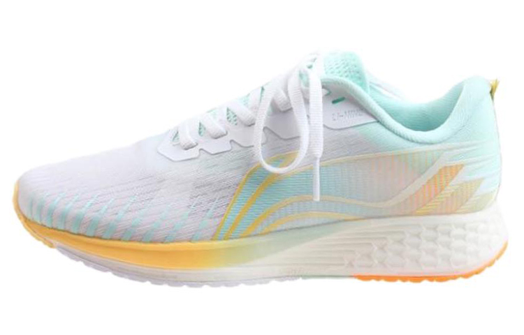 Li Ning Red Hare 4 Slip Resistant, Abrasion Resistant, Breathable Low top Running Shoes Women's White Blue Yellow