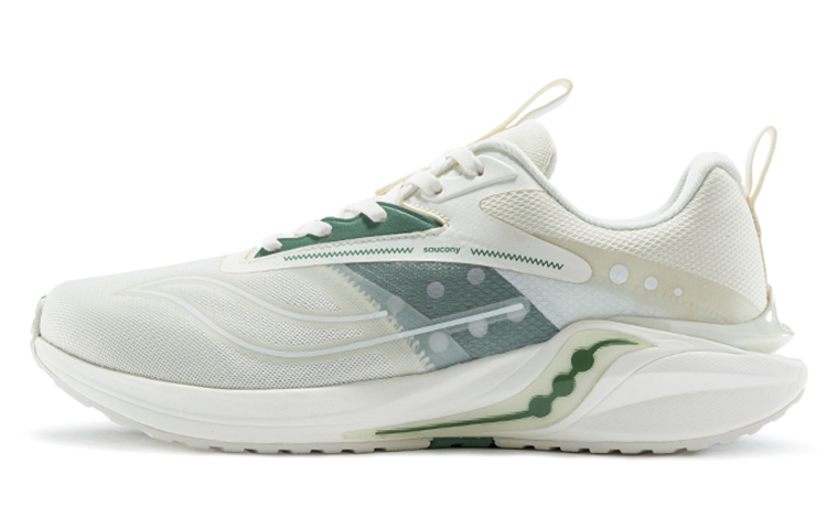 Кроссовки Saucony Coyote Hybrid (бело-зеленые) — Белыйзелёный — фото 1