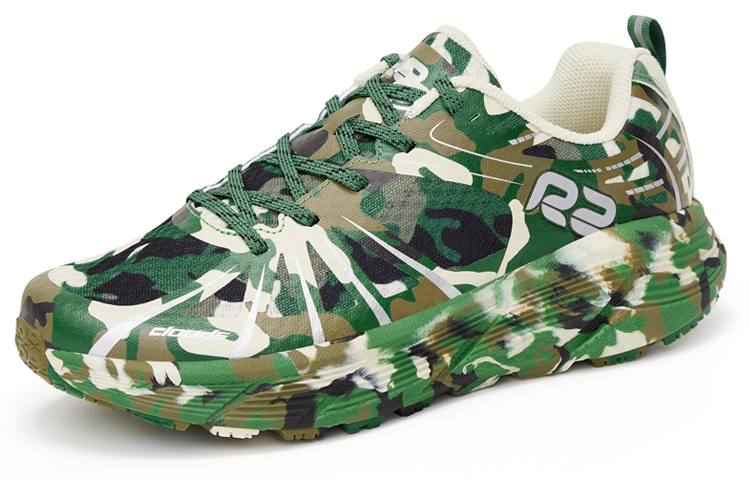 R2 REALRUN Cushioning Abrasion Resistant Lightweight Breathable Slip Resistant Running Shoes Unisex Green Camouflage