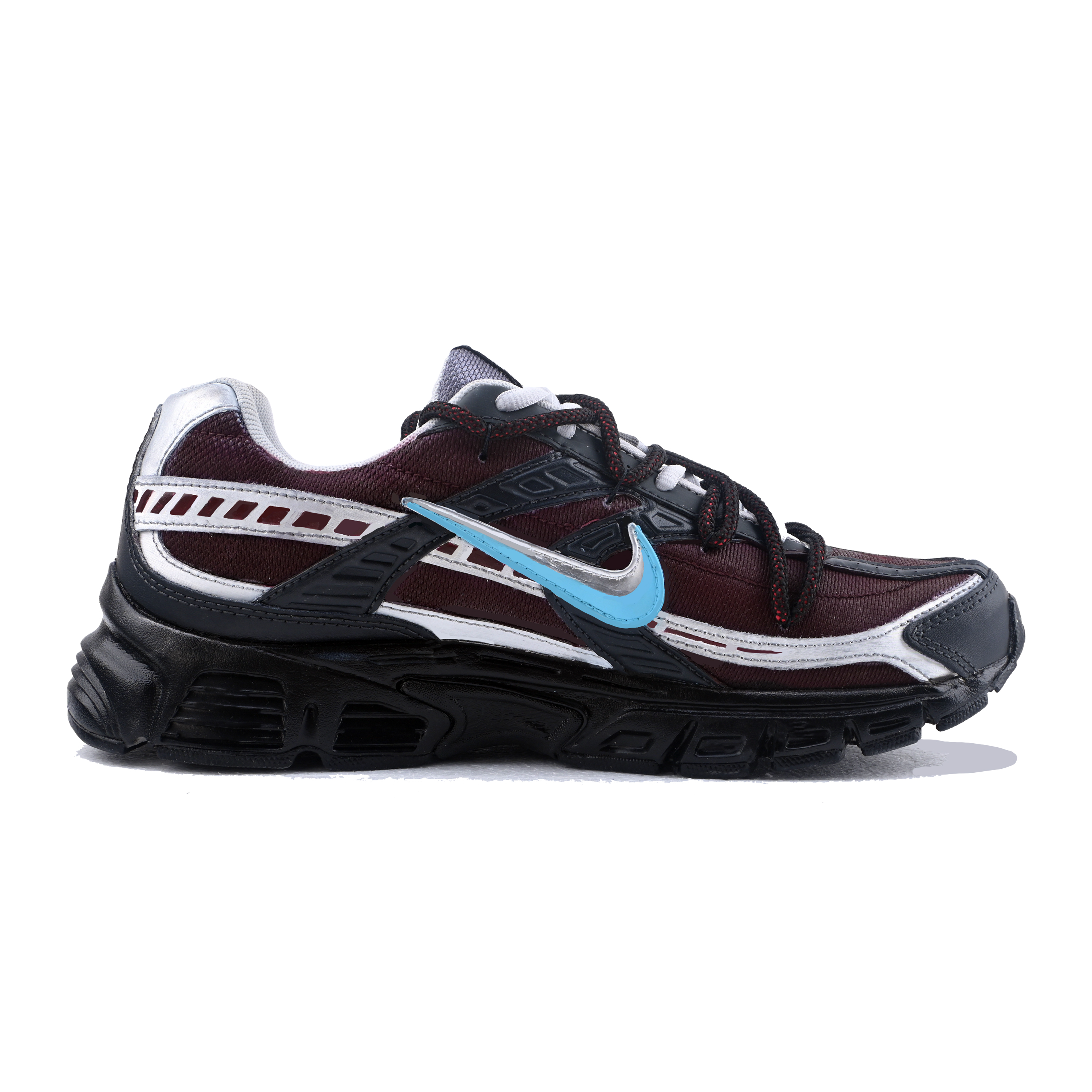Nike Initiator Slip Resistant And Breathable Low top Casual City Commuting Running Shoes Men’s Dark Red
