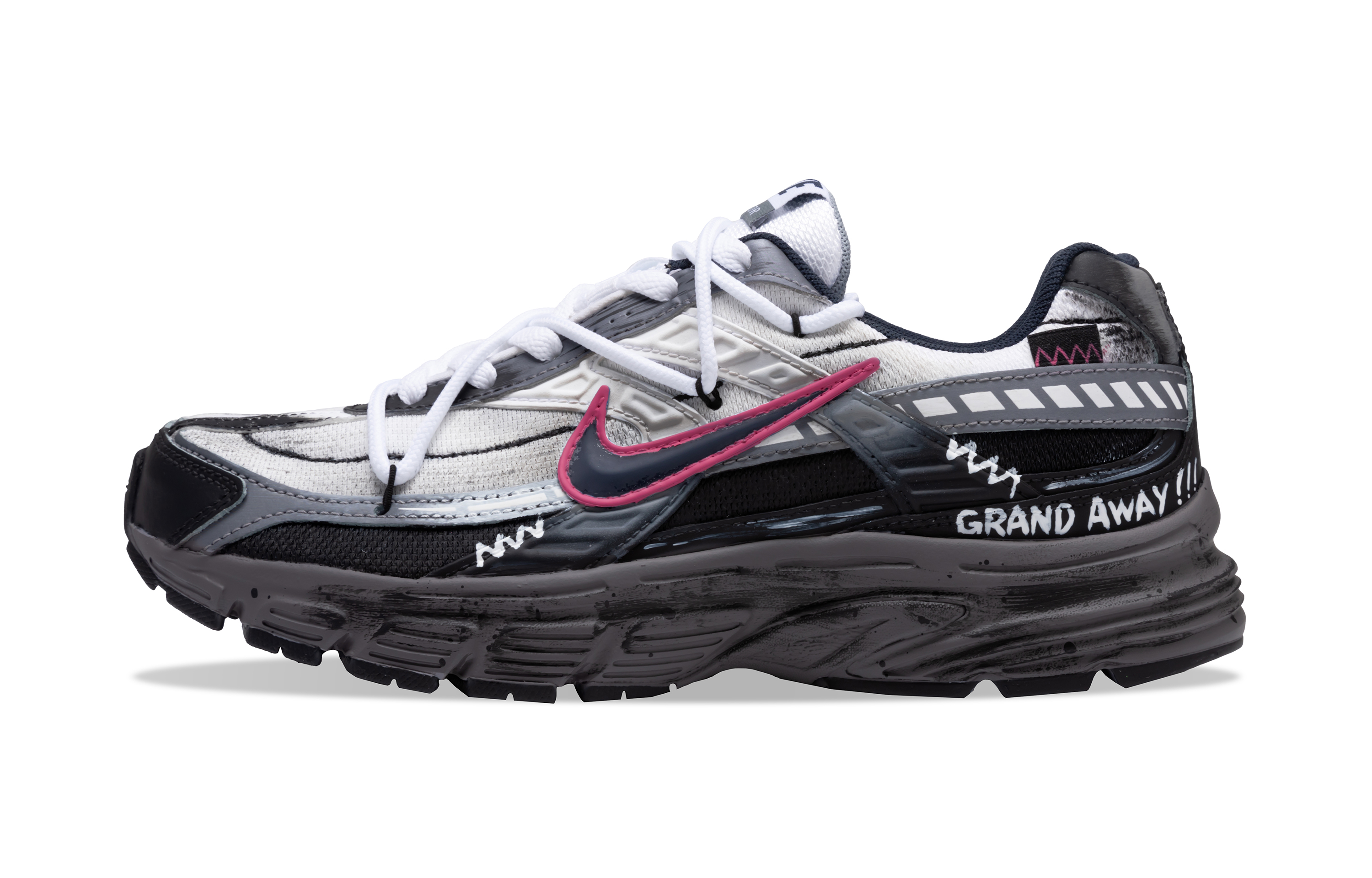 Nike Initiator Slip Resistant Abrasion Resistant Low top Running Shoes Men’s Graphite Black