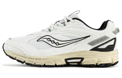 Saucony Cohesion 2K Cushioning Slip Resistant Abrasion Resistant Low top Casual Running Shoes Unisex White