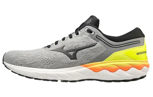 Mizuno Wave Skyrise 1 Abrasion Resistant Slip Resistant Low top Running Shoes Men's Gray Yellow