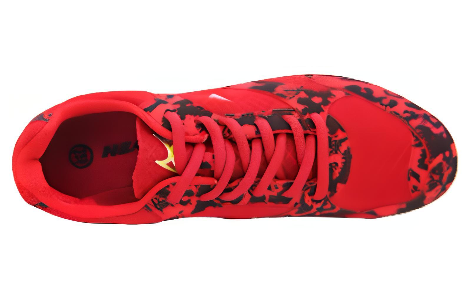 HEALTH Cushioning Slip Resistant Abrasion Resistant Low top Running Shoes Unisex Red Black