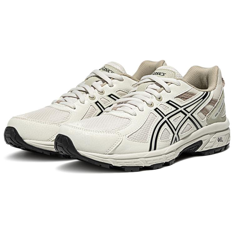 ASICS Gel Venture 6 Textile, Rubber Abrasion Resistant Breathable Low top Casual Running Shoes Women’s Beige Black
