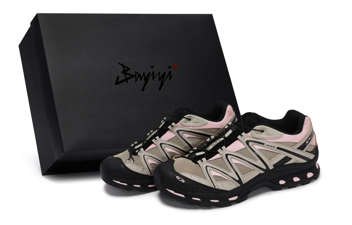 SALOMON XT Quest Low top Outdoor Shoes Unisex Khaki Black Pink