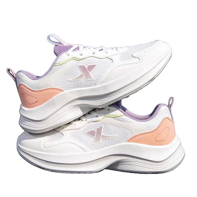 XTEP Cushioning Lightweight Low top Casual Running Shoes Women’s White Purple