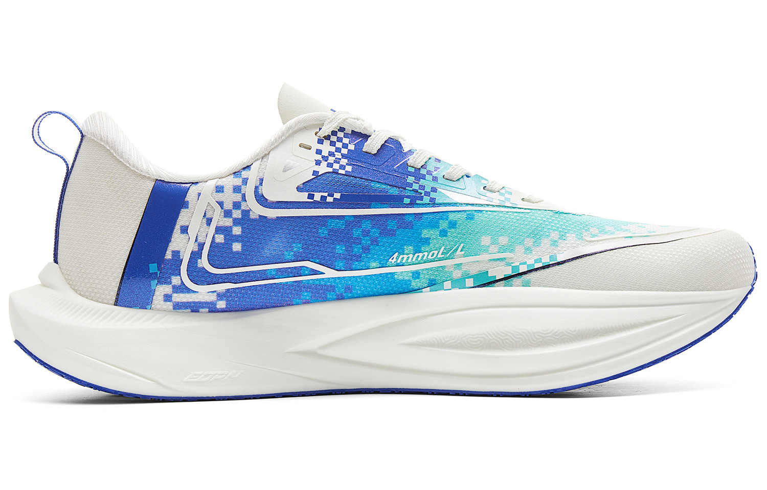 PEAK Cushioning Slip Resistant Rebound Low top Running Shoes Men’s Milk White Blue