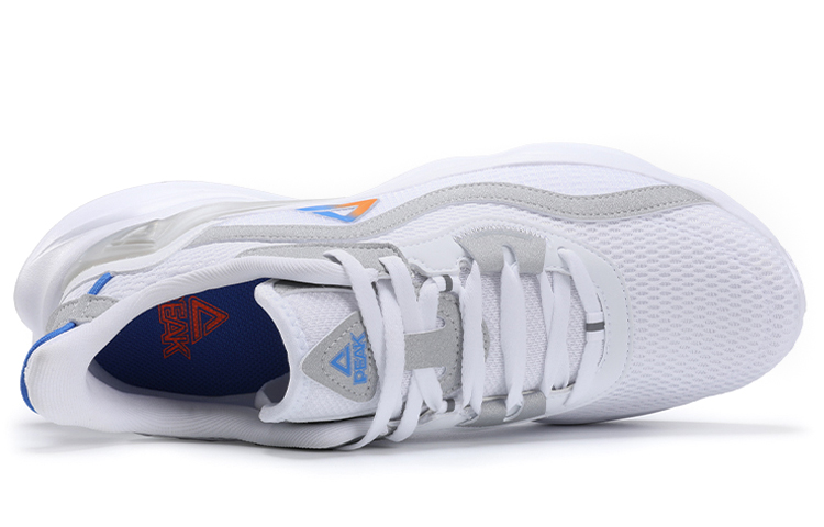 PEAK Sports Cushioning Breathable Lightweight Abrasion Resistant Slip Resistant Low top Running Shoes Men’s White